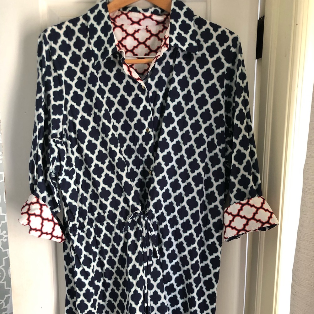 Geometric print cover up